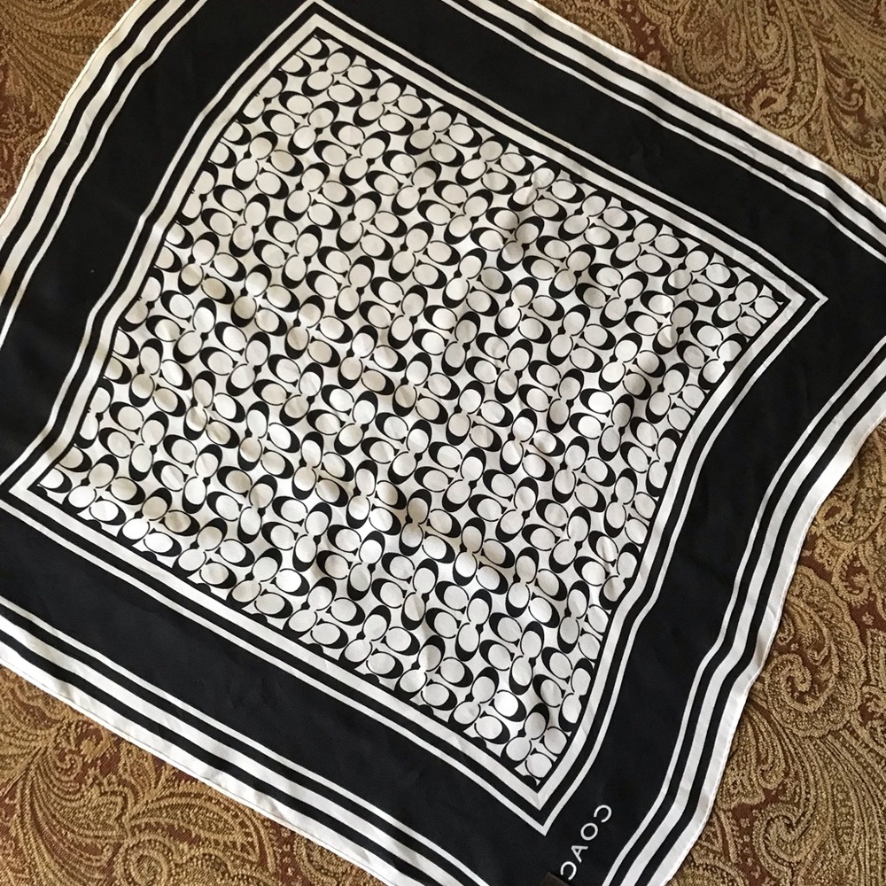 LIKE NEW COACH 100% Silk Scarf.